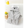 Kapşonlu Unisex %100 Pamuklu Çocuk Banyo Bornozu Koala