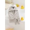 Kapşonlu Unisex %100 Pamuklu Çocuk Banyo Bornozu Koala