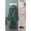 Kapüşonlu Unisex Banyo Bornozu %100 Soft Pamuklu Yeşil