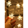 Kar Tanesi Şekilli 3.5 Metre USB LED Işık – 20 LED’li Dekoratif Kış ve Yılbaşı Aydınlatması