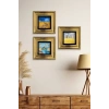 Kasaba 3 lü Set Çerçeveli Taş Tablo 20 cm