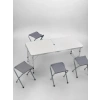 Katlanabilir 4 Kişilik Kamp Masası Seti İle Tabureler
