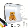 Katlanır Işıklı Fotoğraf Stüdyosu 40x40 cm 6 Renk Fonlu Ürün Çekimi İçin Uygun Fotoğraf Çekim Kutusu (5365)
