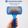 Kedi Köpek Tarağı - Evcil Hayvan Tüy Toplama Tarağı - Metal Uçlu