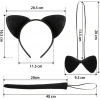 Kedi Kostüm Taç Kuyruk Papyon Seti 1 Adet (5365)