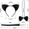 Kedi Kostüm Taç Kuyruk Papyon Seti 1 Adet (5365)