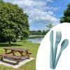 Self-Boxed Hygienic Plastic Picnic Type Fork Spoon Knife Set