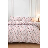 Red Heart Double Bedding Set Cotton 180x200 Cm