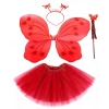 Red Butterfly Costume - Costume Accessory Set 4 Pieces