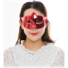 Kırmızı Renk Kostüm Partisi Ekstra Parlak Balo Maskesi 15x10 cm (5365)