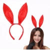 Red Satin Shapeable Rabbit Ear Crown