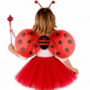 Red Ladybug Firefly Costume Set - (Tutu, Wings, Crown, Wand) (5365)