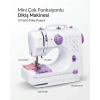 Kompakt Mini Dikiş Makinesi 12 Dikiş Seçeneği İle Hız Kontrolü