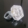 Crystal Design LED Lighted Silver Ring