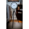 Krom Dekoratif Tasarım Tripod Ayaklı Saat