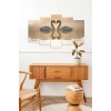 Kuğular Aşk 5 Parçalı Mdf Tablo 60 x 100