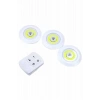 Kumandalı 3lü Spot Led Lamba Seti Mutfak Ve Dolap Işığı
