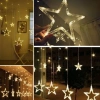 12 Pendant 120 LED Remote-Controlled Star Figure Decorative Light – Desktop and Ambient Lighting (5365)