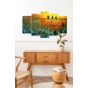 Kuşlar 5 Parçalı Mdf Tablo 60 x 100