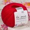 La Mia Mercerized Cotton Red Hand Knitting Yarn - 19 - 33597