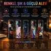 LED Işıklı Rüzgar Çakmağı - Karışık Desenli - İpli