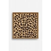 Leopar Deseni Ahşap Çerçeveli Tablo 42 x 42