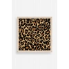 Leopar Deseni Ahşap Çerçeveli Tablo 42 x 42