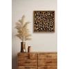 Leopar Deseni Ahşap Çerçeveli Tablo 42 x 42
