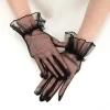 Lycra Lace Adult Tulle Gloves Black