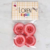 Loren Crafts 4lü Kırmızı Düğme - 1725