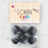 Loren Crafts 8li Düğme Gri - 1129