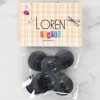 Loren Crafts 8li Düğme Koyu Gri - 1122