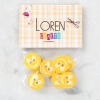 Loren Crafts 8 li Gülen Yüz Sarı Düğme - 0528