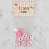Loren Crafts 8 li Pembe Çapa Düğme - 608