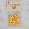 Loren Crafts 8 li Sarı Çapa Düğme - 607