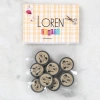 Loren Crafts 8 li Şeffaf Mavi Ayak Düğme - 272
