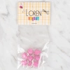Loren Crafts 8 li Şeffaf Pembe Balık Düğme - 257