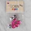 Loren Crafts pembe 8 li düğme - 203