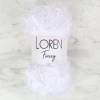 Loren Furry White Hand Knitting Yarn - RF118 - 34067