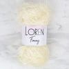 Loren Furry Cream Hand Knitting Yarn - RF065 - 34062