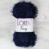 Loren Furry Navy Hand Knitting Yarn - RF005 - 34044