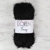 Loren Furry Siyah El Örgü İpi - RF1001 - 34066
