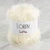 Loren Luna Rabbit Feather Cream Knitting Yarn - R083 - 34005