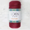 Loren Macrame Burgundy Hand Knitting Yarn - RM 0113 - 34344