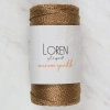 Loren Macrame Sparkle Simli Kahverengi El Örgü İpi