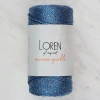 Loren Macrame Sparkle Simli Mavi El Örgü İpi - RM