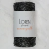 Loren Macrame Sparkle Simli Siyah El Örgü İpi - RM