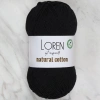 Loren Natural Cotton Siyah El Örgü İpi - R004 - 33908