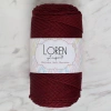 Loren Polyester Soft Macrame Burgundy Hand Knitting Yarn - LM039 - 34444