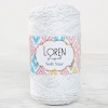 Loren Soft Star Makrome İpi Gümüş Simli Beyaz RM10